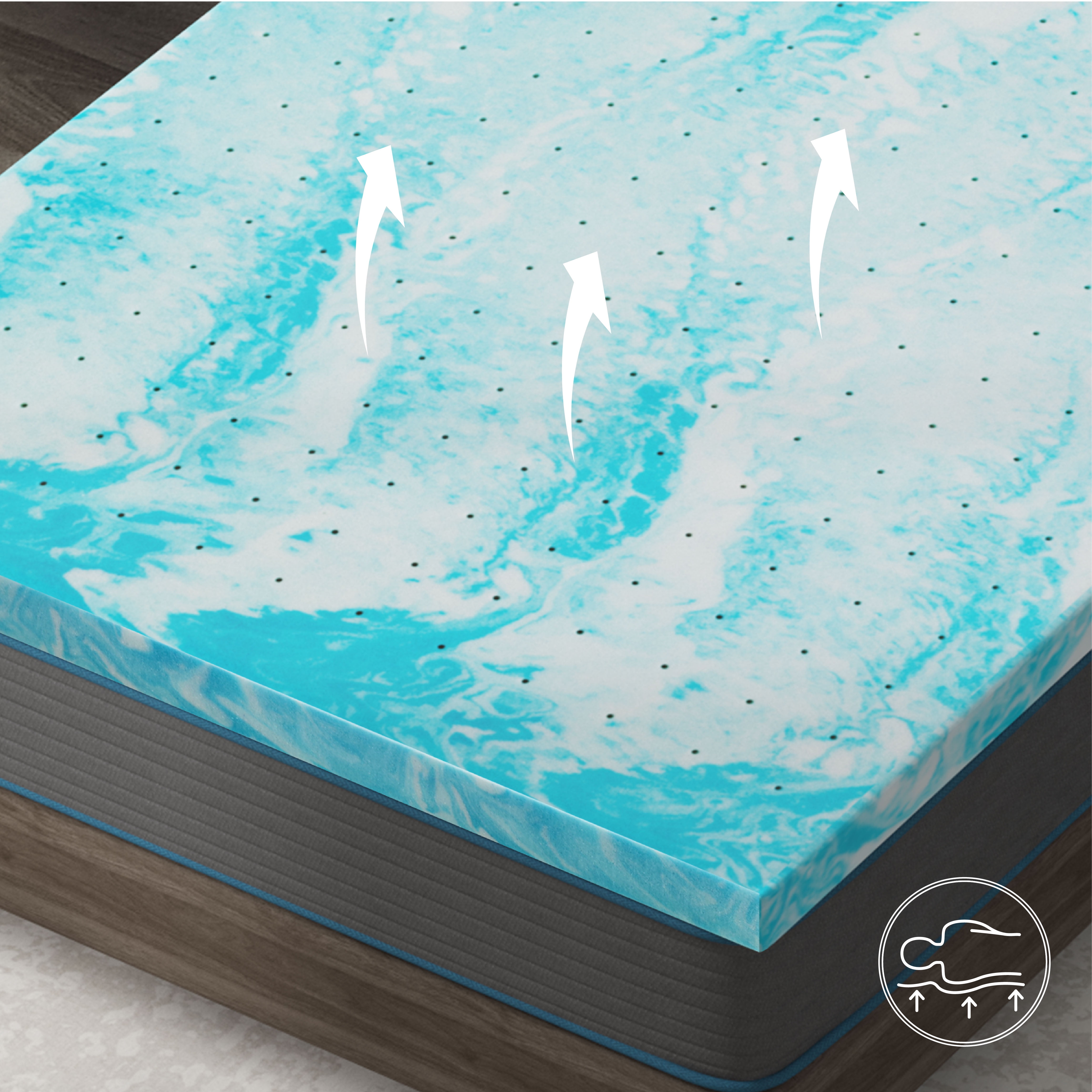EGOHOME 2 inch Memory Foam Mattress Topper, Twin Mattress Topper, Cooling