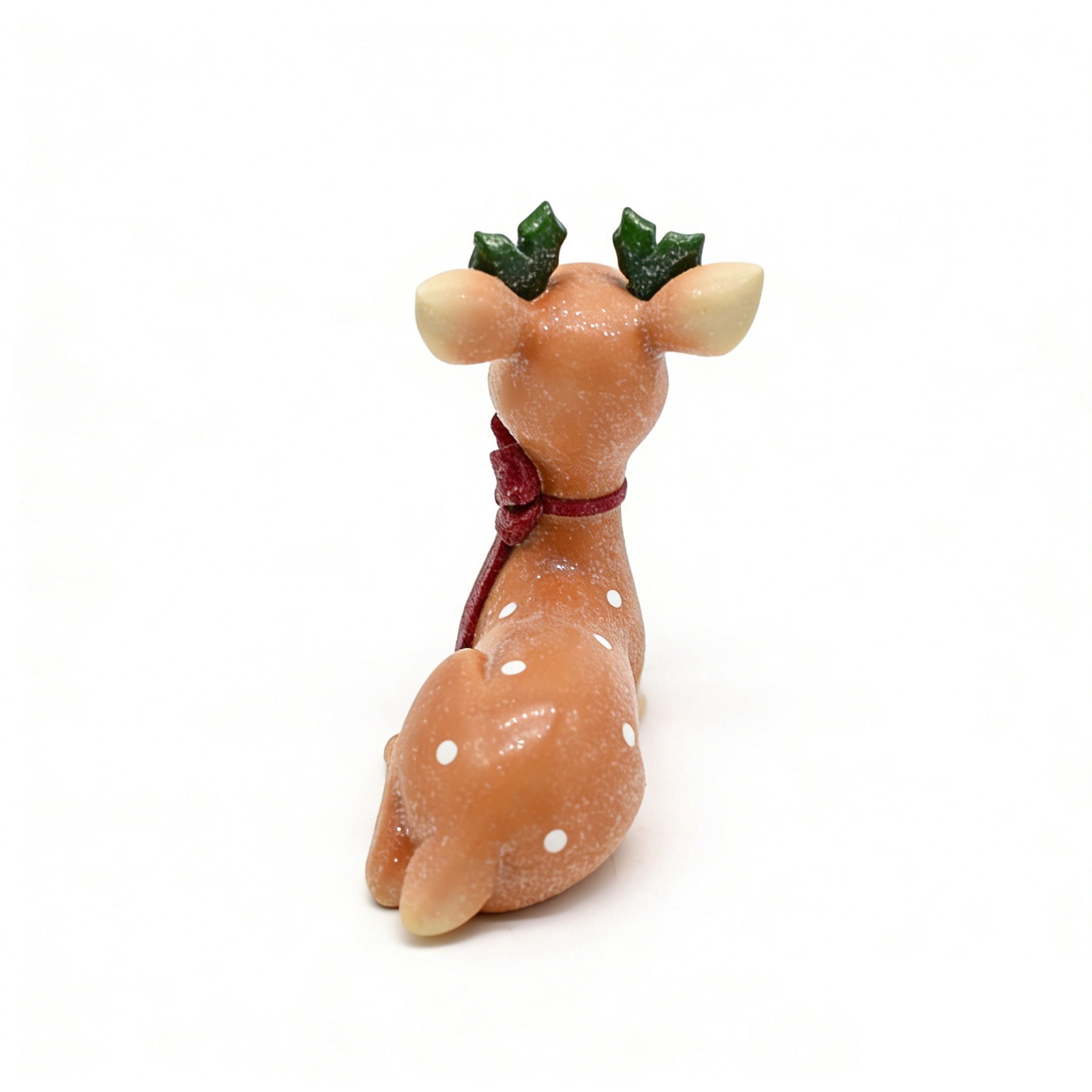 Sitting Deer with Bow Christmas Decoration, Multicolor, 6.8", by Holiday Time