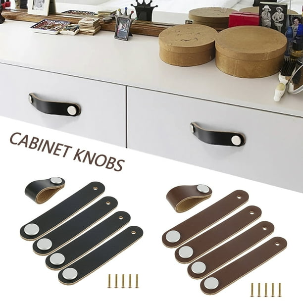 Willstar Cabinet Handle Soft Pu Leather Door Knobs Pull Screws Handle Furniture Hardware Cabinet Suitcase Dresser Drawer Hardware Kitchen Replacement Knobs Walmart Com Walmart Com