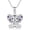 Elephant, variant on Easter Gifts S925 Sterling Silver Easter Bunny Necklace Rabbit Carrot Neckalce for Women Birthstone Easter Jewelry Gift for Mom Wife