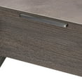 thumbnail image 3 of 1 Drawer Faux Concrete Nightstand with Metal Handle and Angled Legs, Gray, 3 of 5