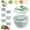 Green, variant on Large Capacity Multi-Function Salad Spinner with Quick Stop Button, Salad Spinner Stainless Steel, Salad Spinner Large, with 5 Blade Slicer Egg Yolk Strainer Shredder (Green)
