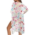 thumbnail image 5 of HELLHERO Watercolor Colorful Leopard Print Kimono - Lightweight Breathable Beach Cover Up | Flowy Loose Fit for Summer Vacation, Pool & Resort, 5 of 6