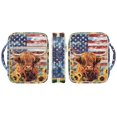 thumbnail image 2 of ZUXONGSY Highland Cow Sunflower Print Bible Cover for Women Large American Flag Print Bible Bag Multifunctional Scripture Bag with Multiple Pockets Journal Case for Study, 2 of 7