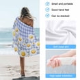 thumbnail image 4 of Beach Towel Daisy Floral Bath Pool Towels Spring Summer Flower Blue Plaid Absorbent Beach Towel Soft Large Quick Dry Lightweight Camping Travel Sports Yoga Gym Swim Towels for Adult 35x70 Inch, 4 of 9