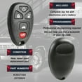thumbnail image 5 of KeylessOption for Buick, Chevrolet, Pontiac, and Saturn GM Sedan (22733524) 5-button remote key fob, 5 of 5