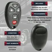 KeylessOption for Buick, Chevrolet, Pontiac, and Saturn GM Sedan (22733524) 5-button remote key fob