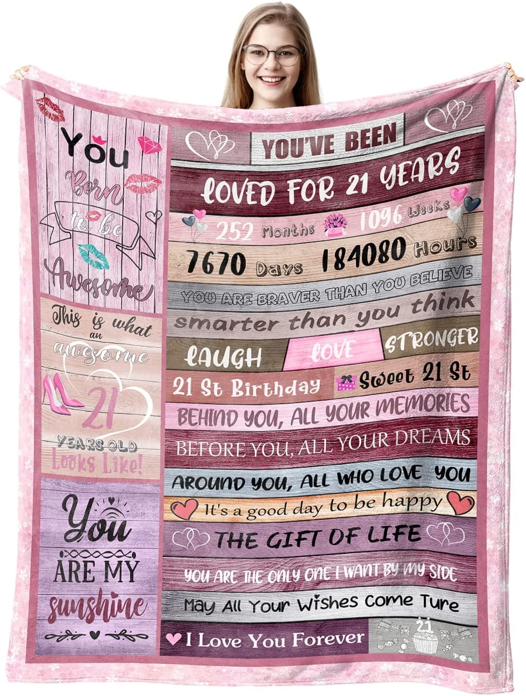 21st Birthday Gifts for Her, Unique Birthday Gift Basket for Girlfriends,  Daughter, Friend, Sister, Coworker or Partner Turning 21 Years Old,  Fabulous