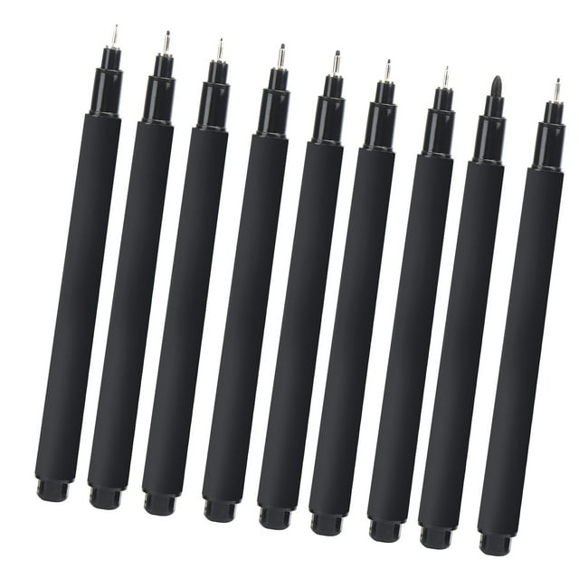 Felt Tip Pens Fine Point, Watercolor 9 Pcs Needle Pen 14cm / 5.5in Art Supplies for Artists for Drawing