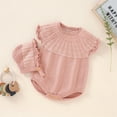 thumbnail image 3 of Vedolay Girl Sweater Girl's Casual Long Sleeve Half Zip Pullover Solid V Neck Sweaters,Pink 9-12 Months, 3 of 5