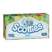 Scotties Unscented Facial Tissue, White, 120 ct