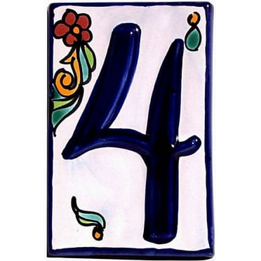 Colonial Talavera Ceramic House Number Four