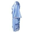 thumbnail image 4 of Women Summer Flower Print Loose Fit V Neck Button High Split Long Dress, 4 of 6