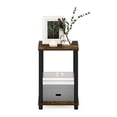 thumbnail image 5 of Furinno Rata Industrial Multipurpose Flat Base Side Table with Metal Frame, French Oak Grey, 5 of 5