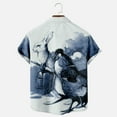 thumbnail image 5 of Hawaiian T-shirts for Men- Easter Rabbit Short Sleeve Beach Tops Bunny Printed Lapel Loose Tops Tops with Pocket, #9, Child-150, 5 of 8