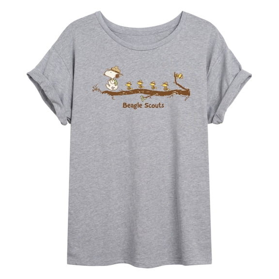 Peanuts - Beagle Scouts - Women's Oversized Graphic T-Shirt