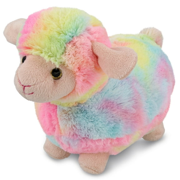 DolliBu Rainbow Sheep Stuffed Animal – Soft Huggable Sheep Stuffed Toy, Adorable Playtime Fantasy Plush Toy, Cute Cuddle Gifts, Super Soft Plush Doll Animal Toy for Kids and Adults – 8 Inch