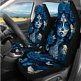 thumbnail image 2 of Binienty 14 Pack Auto Seat Covers Front and Back Halloween Car Seat Covers Full Set with 15 Inch Steering Wheel Cover Armrest Pad Keychain Coasters Day of the Death Car Interior Decor Set, 2 of 8