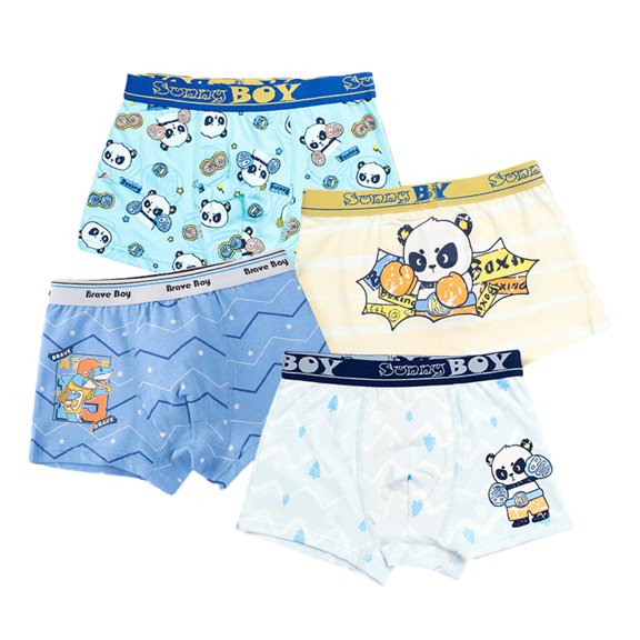 Esaierr Toddler Kids Boys Boxer Briefs Shorts Cotton Underwear for Juniors Boys 4 Pack Antibacterial Panties Boxer Size 2-18T