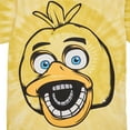 thumbnail image 2 of Five Nights At Freddy's Chica Men's Yellow Spiral Tie-Dye Crew Neck Short Sleeve T-shirt Small, 2 of 3