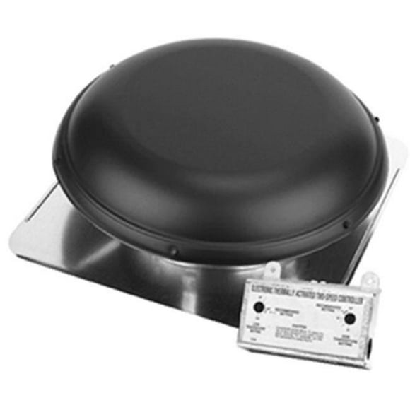 Air Vent 53847 All Season Metal Roof Mounted Power Attic Ventilator - Black