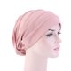 thumbnail image 4 of Gorro de algodón para quimioterapia, pañuelo para la cabeza, turbante, gorro para dormir para mujeres (rosa), 4 of 8