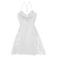 thumbnail image 6 of Blmnix Nightgowns for Women Soft Cotton Sexy Nightgown Silk Nightgown Chemises Chemise Short Sleeveless White Cowl Neck Womens Nightgowns,S, 6 of 8