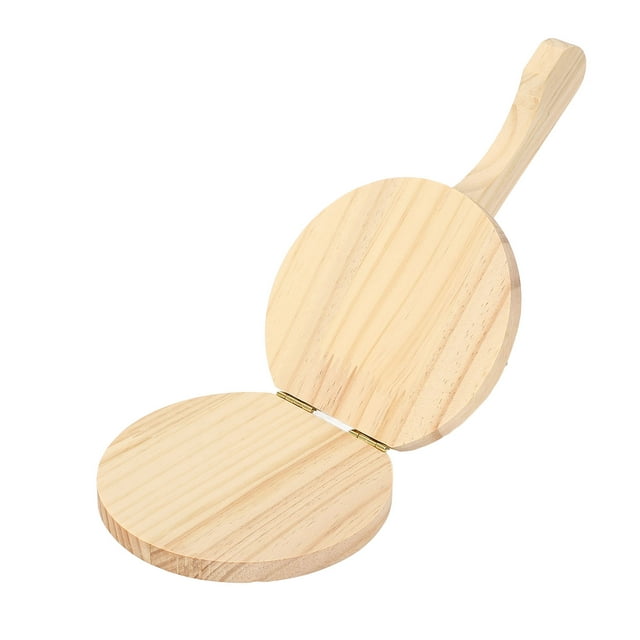 Authentic Cast Iron Tortilla Press Roti Maker,Tortilla Press Wooden Dumpling Skin Maker Pre Seasoned Flour or Corn Tortilla Maker Chapati Maker for Tortillas