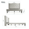 thumbnail image 3 of Mellow Amabel Upholstered Platform Bed with Wingback Headboard, Light Grey, Full, 3 of 8