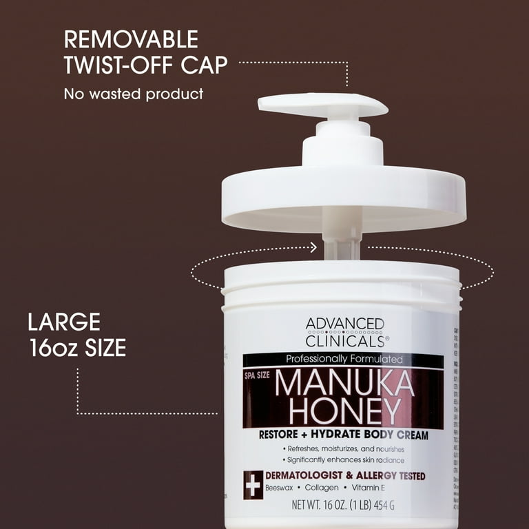 Advanced Clinicals Manuka Honey Anti Aging Cream with Collagen