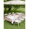 thumbnail image 4 of Outdoor Tablecloth with Umbrella Hole for Patio/Picnic/Party/Camping, Orange Coastal Waterproof Table Cloth Rectangle Table Cover Washable, Beach Nautical Coral Starfish Summer (52"x 70"), 4 of 9