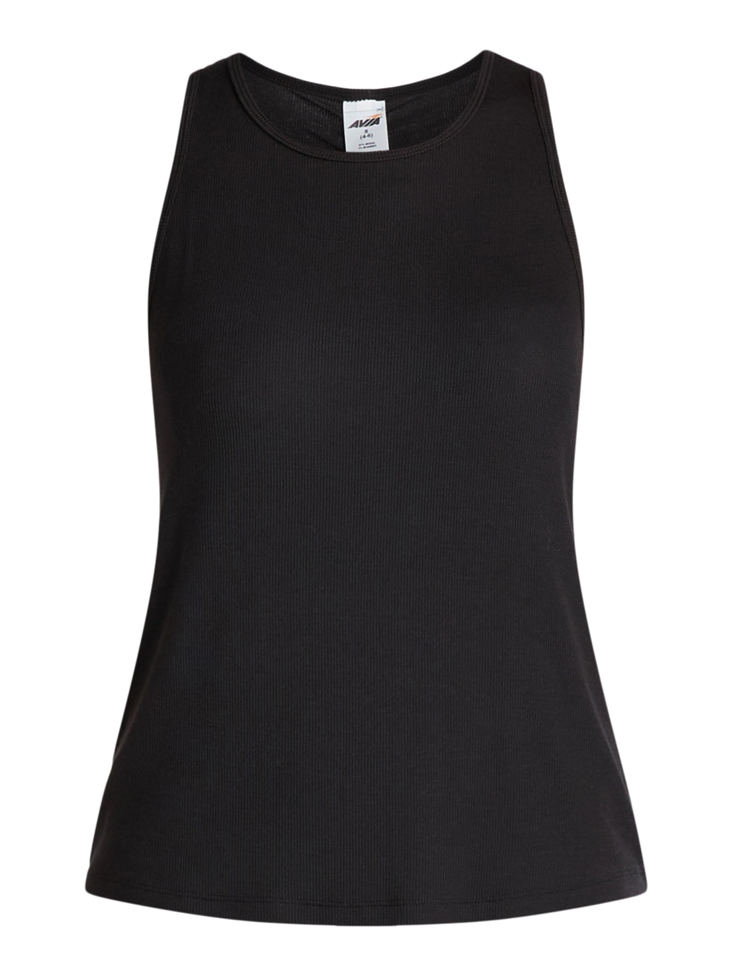 Avia Women's and Women's Plus Ribbed Shirred Back Tank Top, Size XS-4X