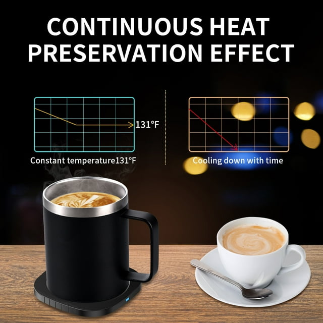 cup warmer,In 1 Coffee And Lid 55℃/131℉ Temperature 10.5oz Layer 304 Stainless Steel With Cup And Cup And Lid Layer 304 Stainless 2 In 1 55℃/131℉ Constant Temperature 1 Coffee Warmer 10.5oz Layer 304