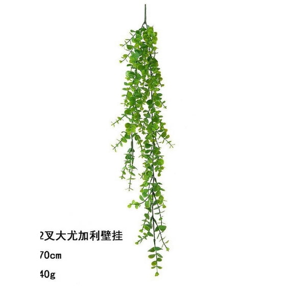 PLJFXXM 1PCS Artificial Succulents Hanging Plant,27.5 Inch Fake String of Pearls Greenery Plants 2 Branches for Fall Home Garden Office Party Balcony Wall Indoor Outdoor Autumn Decoration (Green)