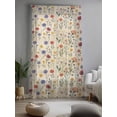 thumbnail image 2 of Sheer Curtains 96 Inches Long, Farmhouse Floral Semi Sheer Curtains Light Filtering Window Treatment, Pastoral Country Watercolor Flower Herb Privacy Voile Drapes for Living Room Bedroom 52x96 Inch, 2 of 7