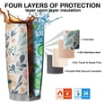 thumbnail image 7 of 20 Oz Pioneer Flower Coffee Tumbler Double Wall Insulated Stainless Steel Water Bottle | Metal Reusable Thermoses Flask with Cup Cap | Leak & Sweat Proof with Anti-Dust Lid, 7 of 7