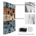 thumbnail image 6 of Blue Brown Blackout Curtains for Bedroom/Living Room, Pinch Pleated Black Out Curtains, Rustic Farmhouse Dog Paw Vintage Room Darkening Window Drapes with Hooks 2 Panels, 39"x70", 6 of 8