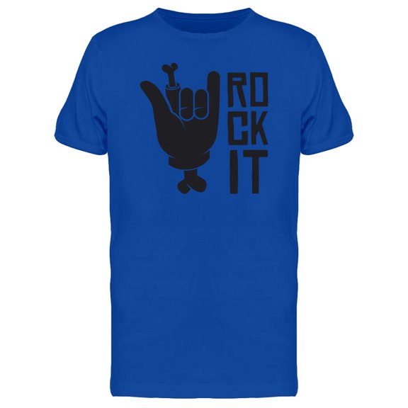 Rock It Logo Sign  T-Shirt Men -Image by Shutterstock, Male 3X-Large