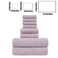 thumbnail image 3 of Mauxuk Premium Soft Bath Towel Set - 8-Piece Luxury Velvet Towels, Ultra Absorbent & Quick-Dry, Reinforced Stitching, Includes 4 Square Towels, 2 Bath Towels, 2 Washcloths, 3 of 4