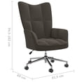 thumbnail image 4 of vidaXL Fauteuil de Détente en Velours Gris Foncé, 4 of 5
