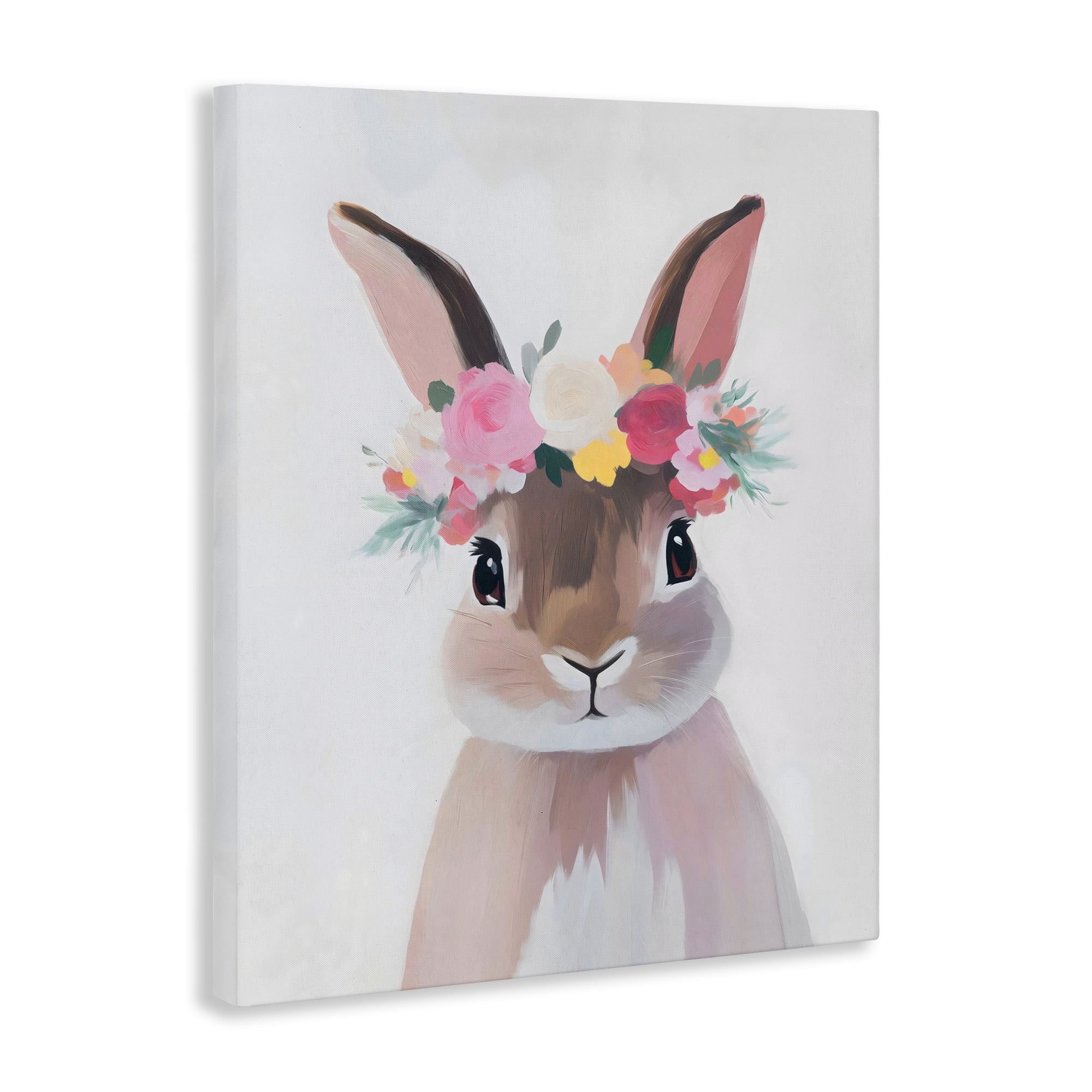 Stupell Industries Flower Crown Rabbit Canvas Wall Art, design by The Prints Vibe