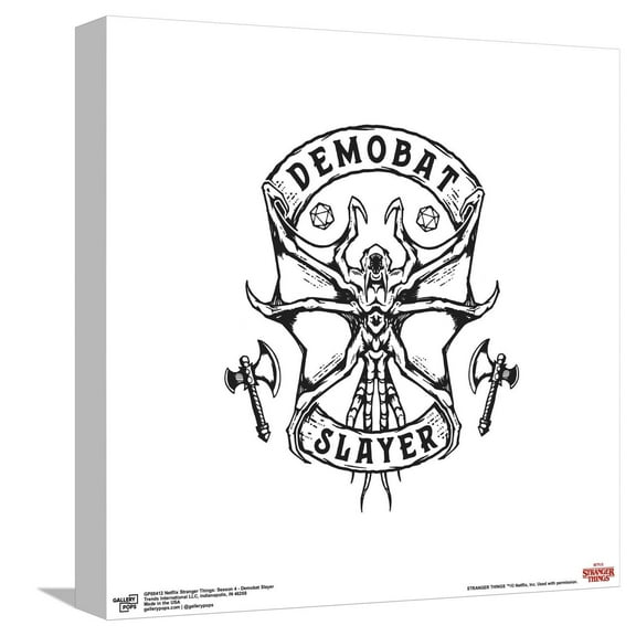 Gallery Pops Netflix Stranger Things: Season 4 - Demobat Slayer Canvas Wall Art, Unframed Version, 12" x 12"
