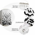 thumbnail image 6 of Shower Curtains for Bathroom-72"x84",Halloween Bats Waterproof Bath Curtain Grommet Shower Curtain Set with Hooks,Black and White Washable Bath Accessories, 6 of 9