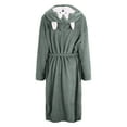 thumbnail image 5 of Women's Fashion Plush Hooded Robes Warm Long Sleeve Solid Color Nightgowns Lengthening Pocket Sleepwear Bathrobe for Men and Women, 5 of 6