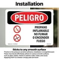thumbnail image 3 of Propane Gas Flammable No Smoking Spanish OSHA Danger Vinyl Decal Label 7 Inch x 5 Inch - 5 Pack, 3 of 6