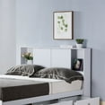 thumbnail image 3 of Smart Home Furniture 2-Shelf Wood Twin Bookcase Headboard in White, 3 of 4