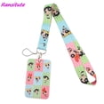 thumbnail image 1 of Ransitute R1998 Cartoon Girl Personality Card Holder ID Holder Bus Card Holder Staff Card Lanyard For Keys Phone DIY Hang Rope 4, 1 of 6