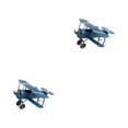 thumbnail image 1 of Bewildely Decoración de avión de Metal, miniatura única de pisos para oficina o , barras modelo de hierro, azul azul 2Conjunto, 1 of 6