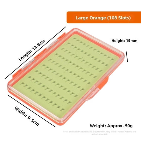 Transparent Fly Hook Storage Box ABS Tackle Organizer with Shell and Flat Base for Stable Placement in Tackle Bags or Vests (D)