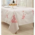 thumbnail image 3 of Fennco Styles Embroidered Peppermint Holiday Tablecloth 65" W x 140" L - Silver Festive Table Cover for Christmas, Family Gathering, Banquets and Special Events, 3 of 3